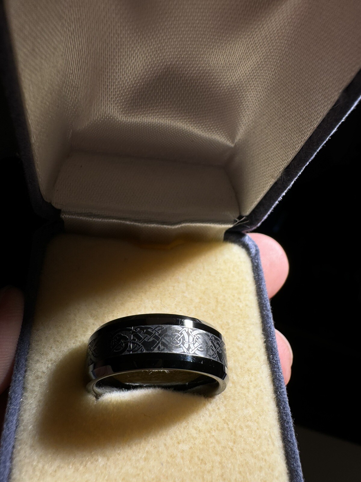 Viking Dragon Ring, Black Ceramic. Wedding - image 6