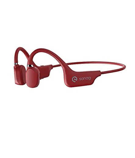 Open Ear Headphones, Bluetooth 5.3 Wireless Air Conduction Headphones, Red-image