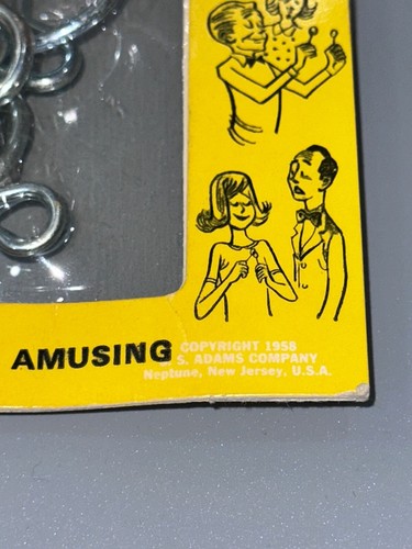 Collectible RARE 1958 Adams Pranks Wire Puzzles Magic Tricks Sealed Package - Picture 2 of 7