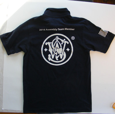Smith /& Wesson Racing Button Front Pocket Logo Embroidered White Casual Shirt