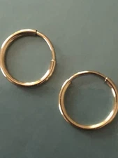 Beautiful Tiny hoop earrings In Gold Fill 9mm, sterling silver,925