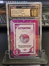 SDCC 2024 Doomlings TCG Attentive CGC Graded 10 Pristine Stand Included!