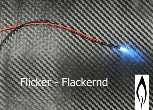 LED 5 mm WEIß FLICKER FLACKERND 6-12 Volt Modell-Beleuchtung Krippen Haus - Afbeelding 1 van 1