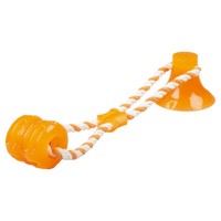 Duvo+ Hundespielzeug Tug 'N Chew Orange 40X10,3 Cm Mit Saugnapf FüR Aktive Hunde