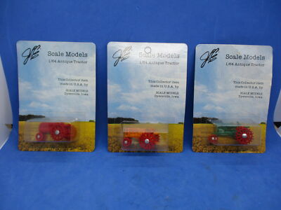 3 different piece lot 1/64th SCALE MODELS Vintage Tractors Dyersville, IA USA