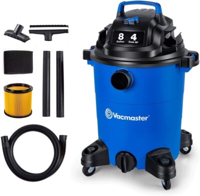 Vacmaster 4 Peak HP 8 Gallon Wet Dry Vacuum Cleaner Lightweight Powerful Suction