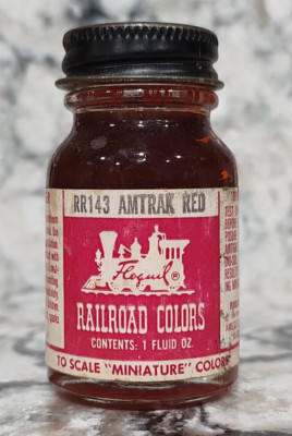 FLOQUIL RAILROAD COLORS MODEL PAINT - 1oz 1 OUNCE - RR143 AMTRAK RED