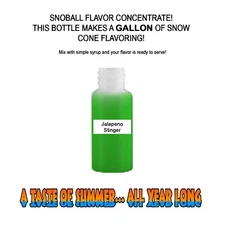 JALAPENO STINGER SYRUP MIX SNOW CONE/ SHAVED ICE Flavor GALLON CONCENTRATE #1
