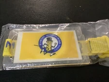 Planters Peanut Bright Yellow Suit Case Tag Advertising Promo Item