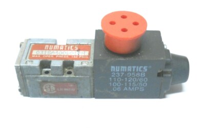 NUMATICS 031SA400B013H SOLENOID VALVE, 150PSI, 031SA400B W/ 237-958B COIL