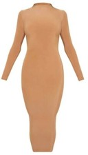 🤎Brown BodyCon Pretty Little Thing Dress🤎 Size 4 (Brand New) Stretchy & Skin 