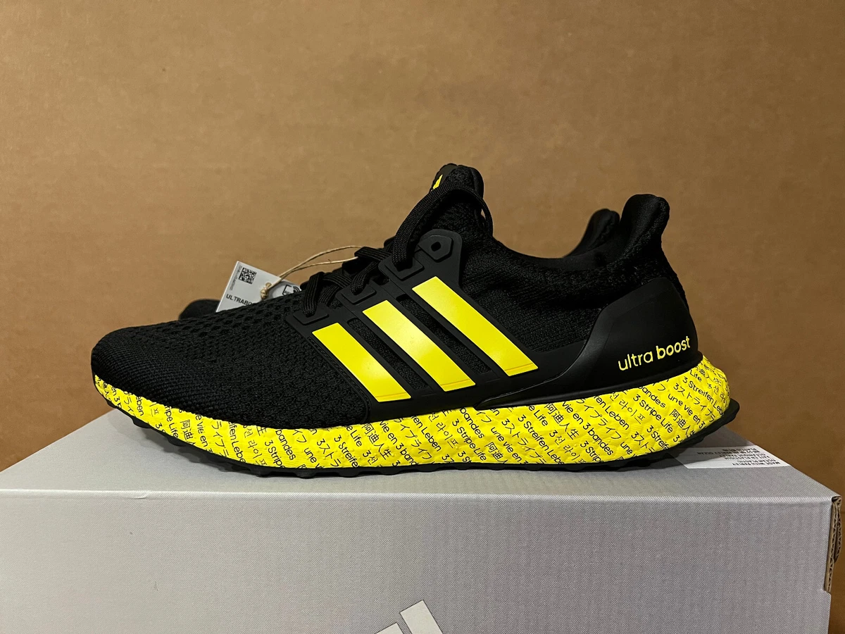 NEW Men's adidas Ultraboost 5.0 DNA Running Shoes Black/Yellow 