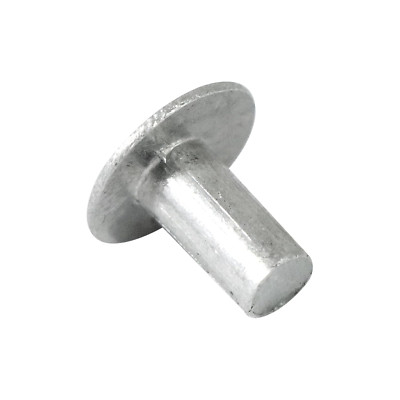 3/16'' Diameter X 3/8'' Length Brazier Head Solid Aluminum Rivets, Fix Leaky Solid