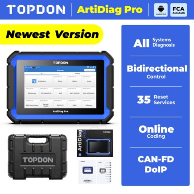 TOPDON AD PRO 2 Car Diagnostic Tool OBD2 Scanner ABS SRS SAS EPB TPMS BMS Reset