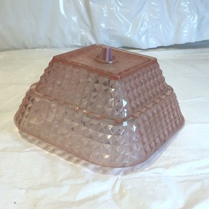 Vtg Mcm Plastic Clip On Ceiling Lamp Shade Mid Century Art Deco