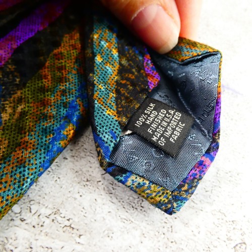 Coogi Australia Tie Mens Silk Blue Black Geometric Necktie Sophisticated Work - Picture 6 of 10