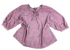Women  s a.n.a Purple Floral Blouse Size XL
