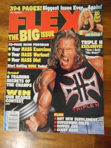 Flex Bodybuilding Muscle Fitness Magazine Wwe Wrestler Triple H Beth Horn 7 02 Ebay