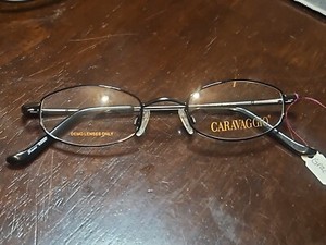 "NEW" Men's Caravaggio Grazie Gun Eyeglass Frames 44-20-140