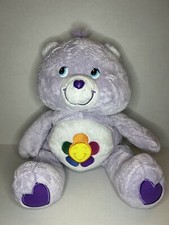 Care Bears Harmony Bear Purple 18 in Large Jumbo Plush Stuffed Animal Toy Flower