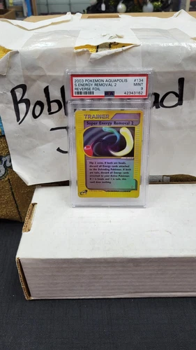 2003 SUPER ENERGY REMOVAL 2 REVERSE HOLO FOIL AQUAPOLIS POKEMON PSA 9 MINT #134