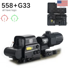 HHS Holographic EXPS3-2 558 Sight Red Green Dot Scope with G33 Magnifier Clone