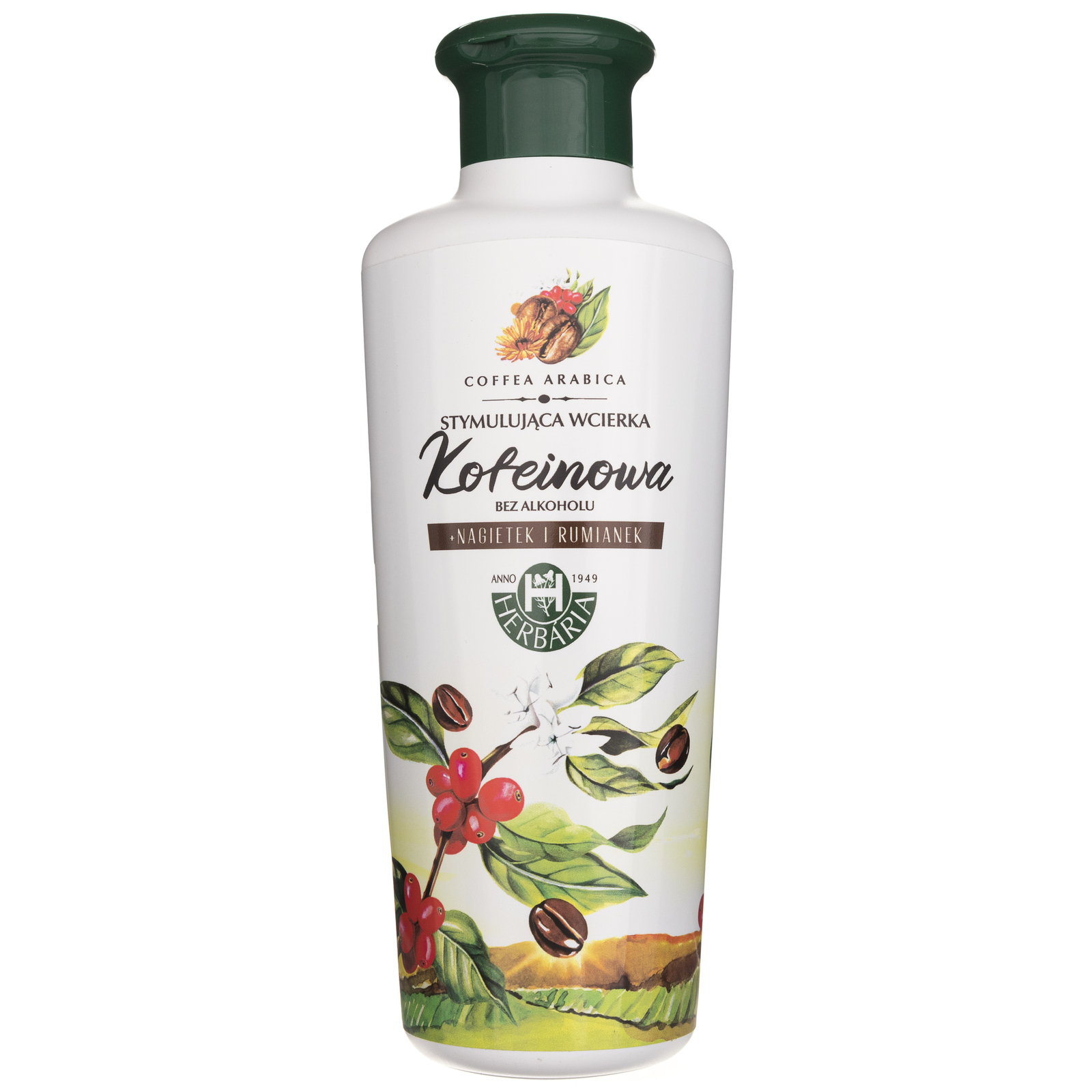 Erbaria Banfi Strofinamento alla caffeina senza Calendula e Camomilla, 250 ml