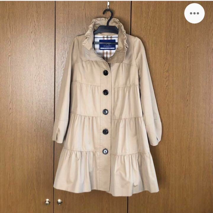 Burberry London beige spring coat size S 36 button front excellent preowned
