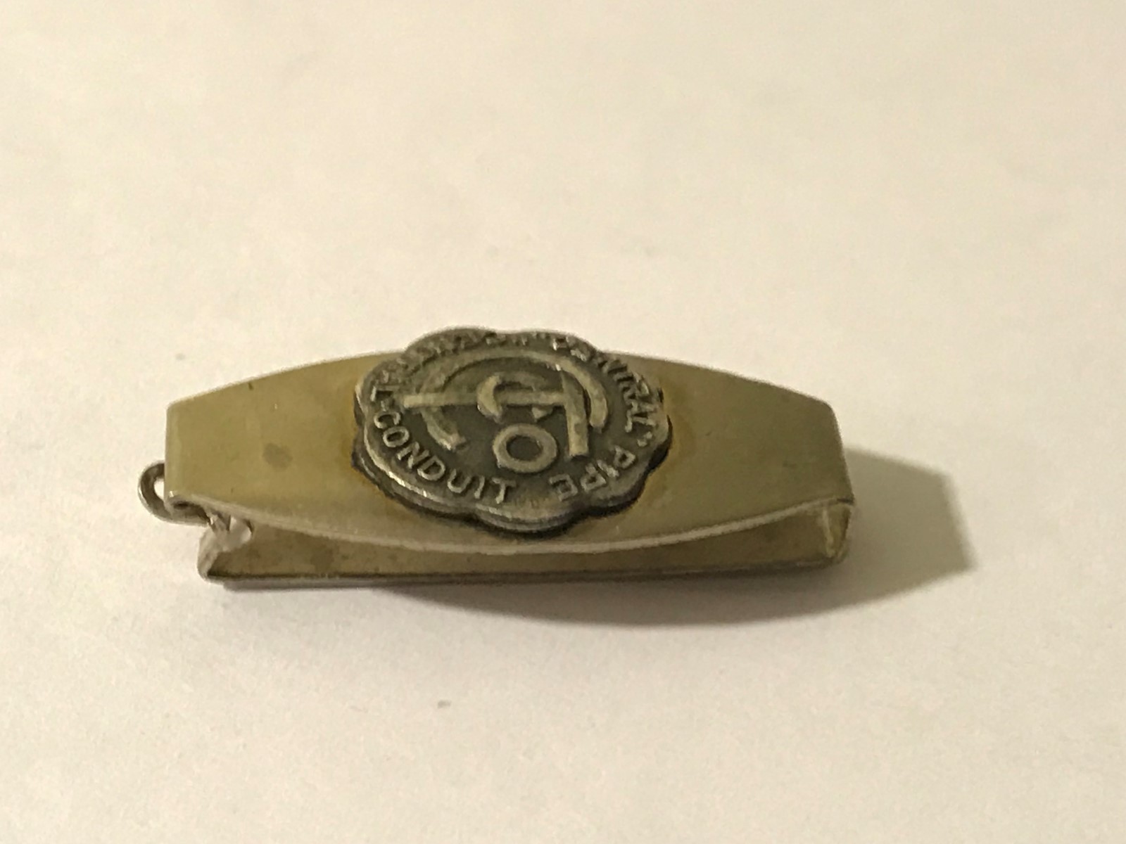 Vintage CTCO Scarf Slide? Advertising Central Pipe + Conduit Unsure Unusual HELP