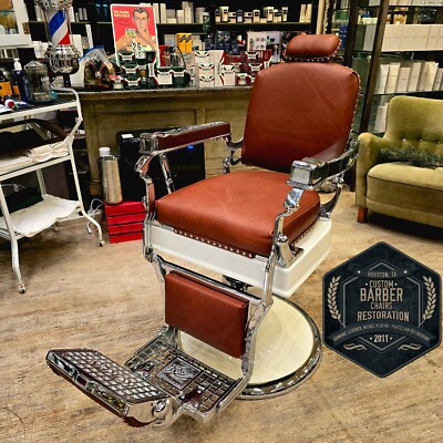 1918 KOKEN Antique Barber Chair - Fully Restored | eBay