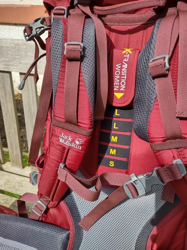 Jack Wolfskin Highland Trail 55 Rucksack - Backpack - Burgundy - BRAND NEW! - Picture 8 of 18