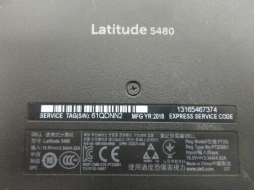 DELL LATITUDE 5480 i5-7200U@2.5GHZ 256GB M.2 16GB RAM WIN 11 UNTESTED - Picture 9 of 9