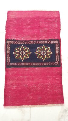 Traditional Handmade Antique Kilim Carpet Rug Natural Decor Flower Rug Small