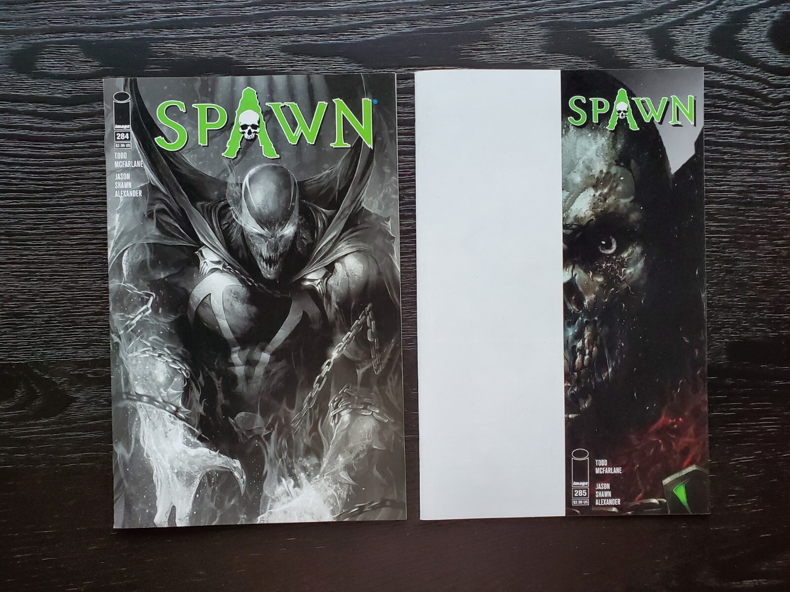Spawn 285 B/W Mattina & 285 Half Blank Variant Lot NMMcFarlane Image