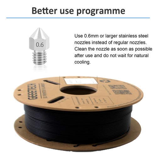 1kg / rolka 1,75 mm włókno węglowe PLA Geeetech Filament 3D Wysoka sztywność Ekologiczny - Zdjęcie 2 z 35