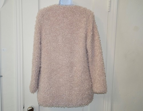 Y2K Pink Coquette Sherpa Jacket Fairy Academia Barbie Pastel Faux Fur Teddy Coat - Picture 2 of 10