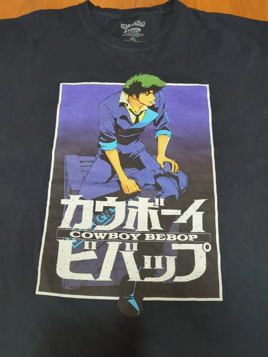 COWBOY BEBOP Spike Spiegel Sunrise Funimation Graphic T-Shirt Black Mens XL