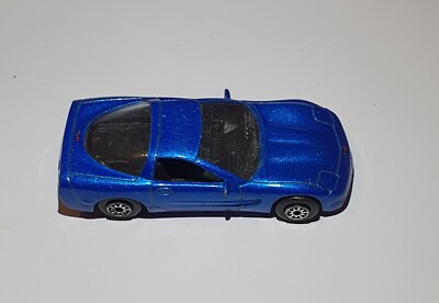 Chevrolet Corvette 2023 / Welly  1:64 / blau metallic Modellauto  Spielzeugauto