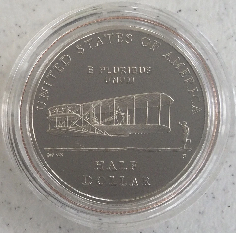 2003 US MINT FIRST FLIGHT COMMEMORATIVE PROOF  HALF DOLLAR COA & ORIG. BOX - Image 4 of 4