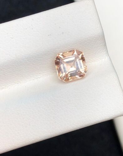 2.35 Ct Natural Topaz Brown Color Square Shape loose Gemstone From Katlang mine - Picture 4 of 5