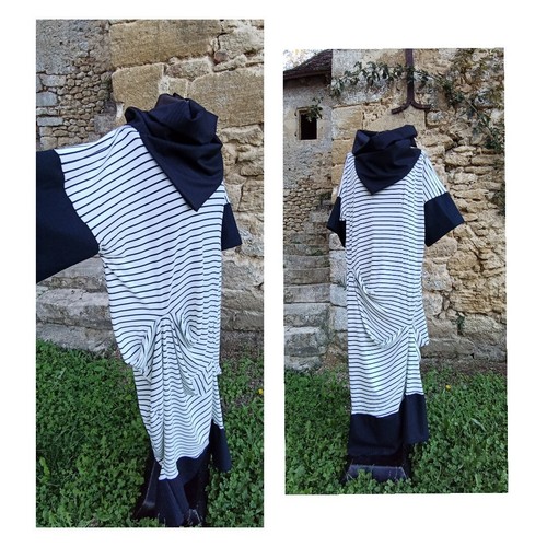 BRAND NEW Bespoke Handmade Kimono Baggy long Dress. Plus Size Free Size Jacquard - Picture 3 of 14