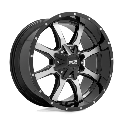 Moto Metal MO970 17x9 5x127/5x139.7 -12mm Gloss Black Machined Face Wheel - Image 2 of 2