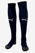 Puma Men LIGA Core 1 Pairs Socks Navy Gray Knee Soccer Stocking Sock 70344106