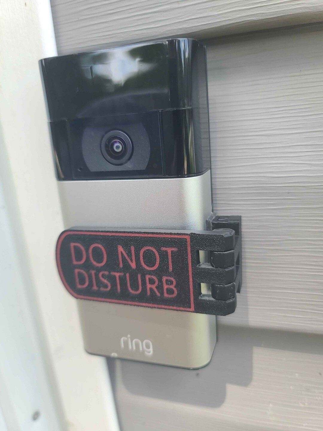 Ring Doorbell - No Soliciting Sign And Button Cover - Combo Pack-image