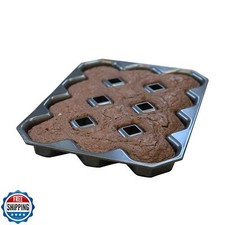 Bakelicious Crispy Corner Non-Stick Brownie Pan, Makes 12 All Edges Brownies