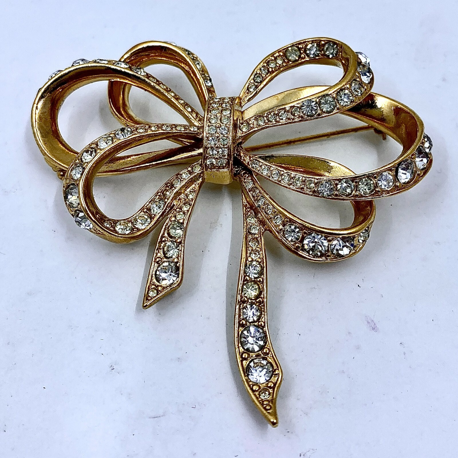 Vintage Kenneth Jay Lane For Avon Rhinestone Bow … - image 4