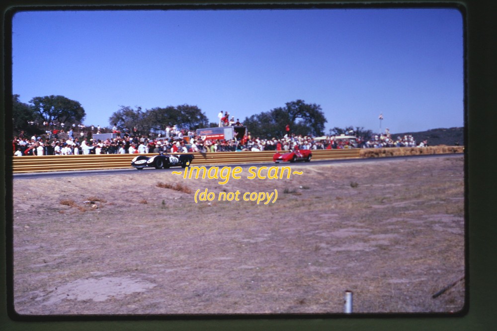 1966 Race Cars Racing at Laguna Seca Racetrack, Original 35mm Slide a8b