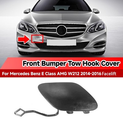 Front Bumper Towbar Cover Black For Mercedes E-Class W212