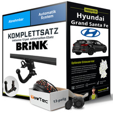 Für HYUNDAI Grand Santa Fe Anhängerkupplung abnehmbar +eSatz 13pol uni. 13- NEU