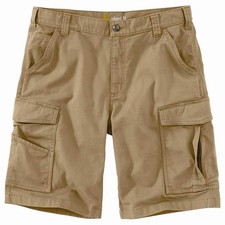 Carhartt Men's Rugged Flex Relaxed-Fit Canvas Cargo Shorts, Dark Khaki, 11 in